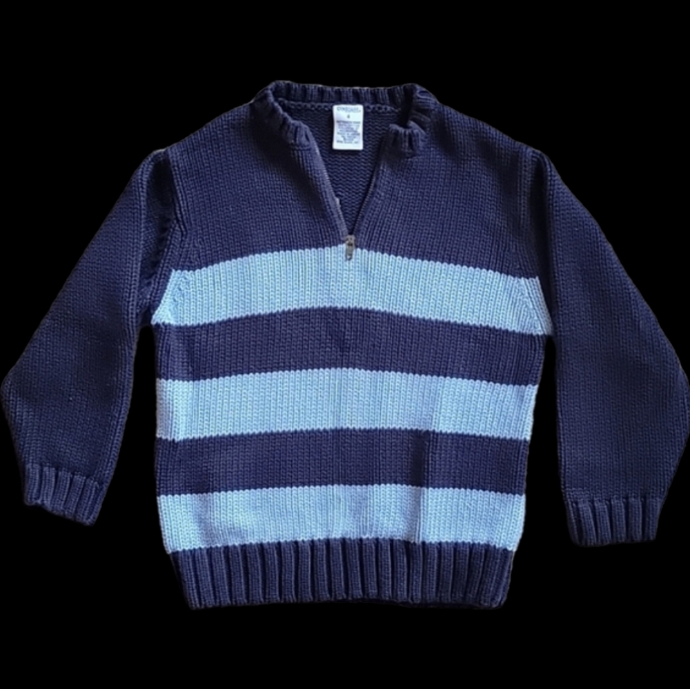 Y2K Gymboree Knit Boys Striped Numbered Sweater size 4
